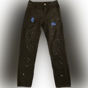 NWOT, Black w/ Blue Men’s RoMwe Jeans, Size 30